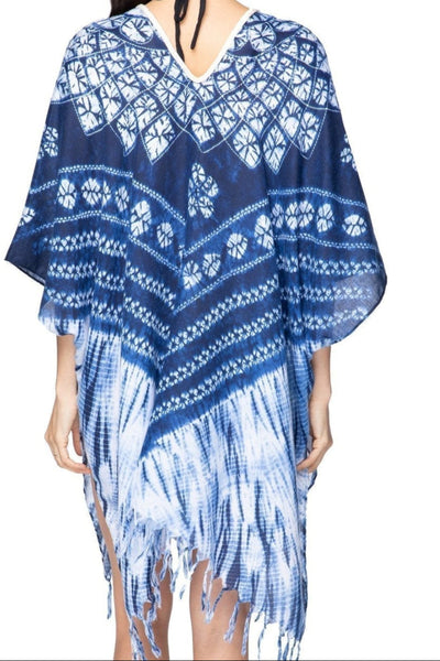Pool to Party Kaftan One Size / Indigo Indigo Diamond Print | Kaftan | Indigo