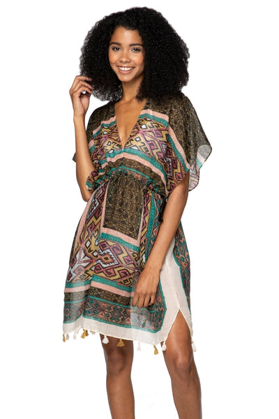 Pool to Party Kaftan One Size / Multi / 100% Poly Sunland Park Isle Dress