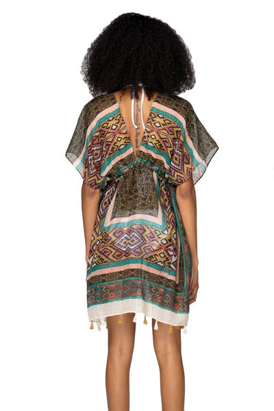 Pool to Party Kaftan One Size / Multi / 100% Poly Sunland Park Isle Dress