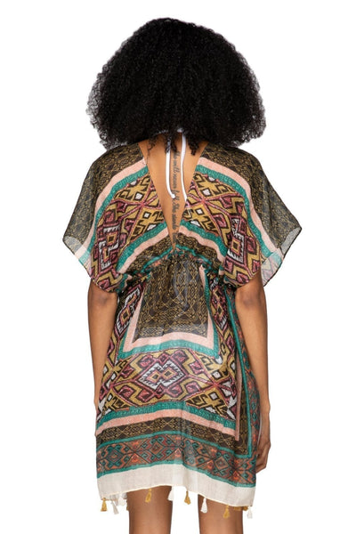 Pool to Party Kaftan One Size / Multi / 100% Poly Sunland Park Isle Dress