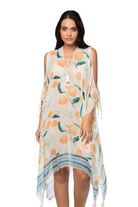 Colorful Spring Print V-Neck Sun Dress
