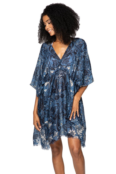 Pool to Party Kaftan One Size / Navy / 100% Poly Nightfall Isle Dress