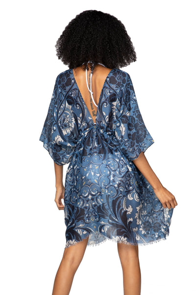 Pool to Party Kaftan One Size / Navy / 100% Poly Nightfall Isle Dress