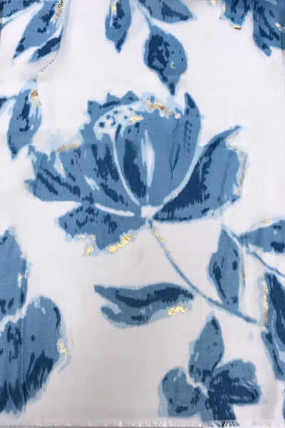 Pool to Party Kaftan One Size / Navy / 100% Polyester Open Shoulder Dress in Blue Bonnet