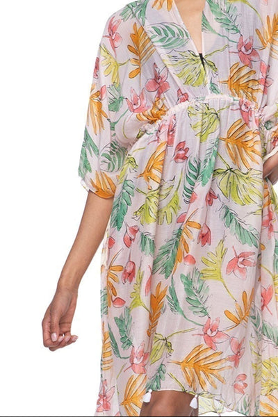 Pool to Party Kaftan One Size / Pink / 50% Modal/50% Viscose Colorful Spring Isle Dress in Pink