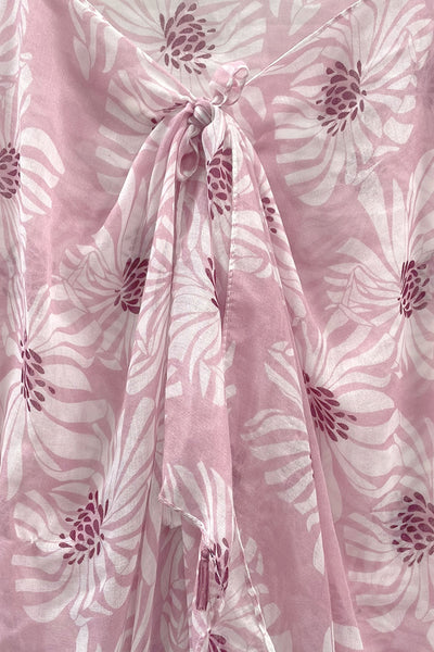Pool to Party Kaftan One Size / Pink V-Neck Coverup Dress in Weekend in Paris Pink Print