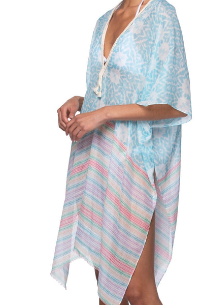 Pool to Party Kaftan One Size / Sky Summer Getaway Print Kaftan | Sky