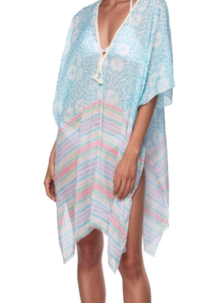 Pool to Party Kaftan One Size / Sky Summer Getaway Print Kaftan | Sky