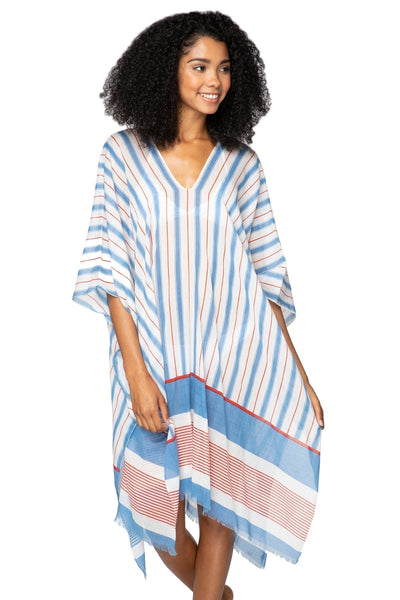 Pool to Party Kaftan One Size / Sky Wonderwall V-Neck Dress in Sky
