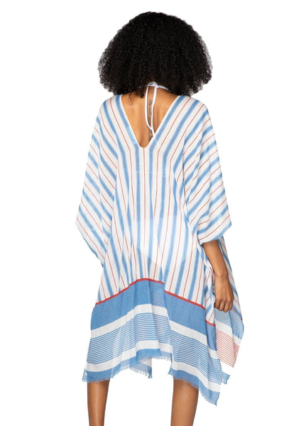 Pool to Party Kaftan One Size / Sky Wonderwall V-Neck Dress in Sky