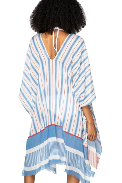 Pool to Party Kaftan One Size / Sky Wonderwall V-Neck Dress in Sky