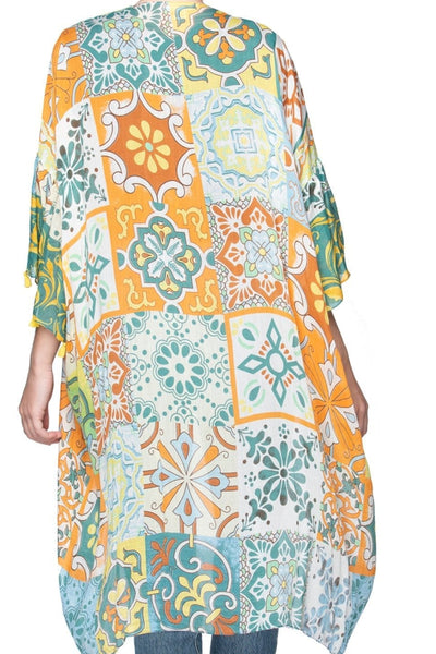 Pool to Party Kimono Bell Kimono Mid Length Luxury Feel Fabrics Prints | Warehouse Sale