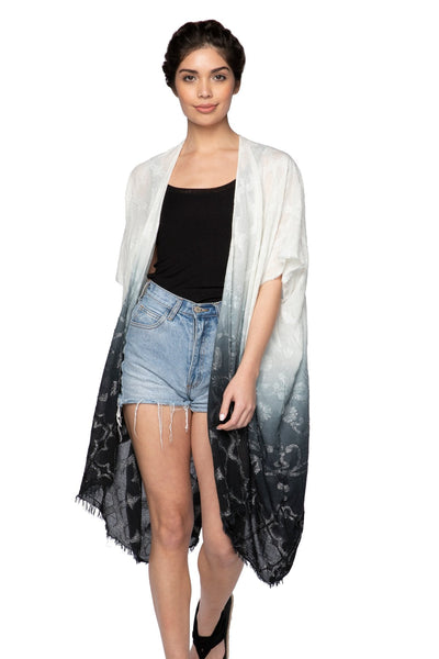 Pool to Party Kimono One Size / Black / 100% Cotton Woven Shine Kimono Wrap