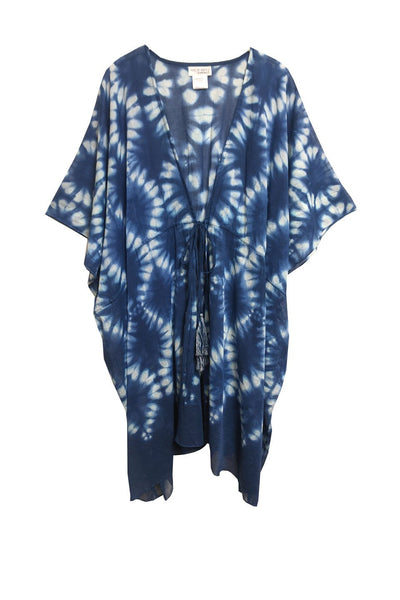 Pool to Party Kimono One Size / Blue / 100% Cotton Out at Sea Open Kaftan