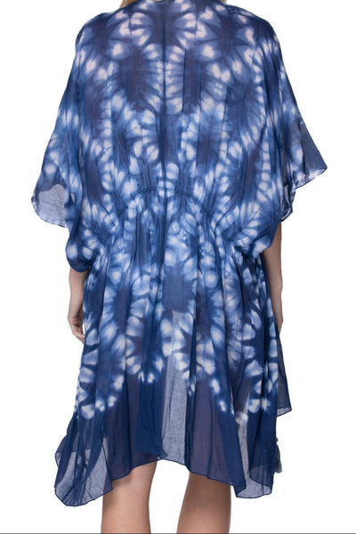 Pool to Party Kimono One Size / Blue / 100% Cotton Out at Sea Open Kaftan