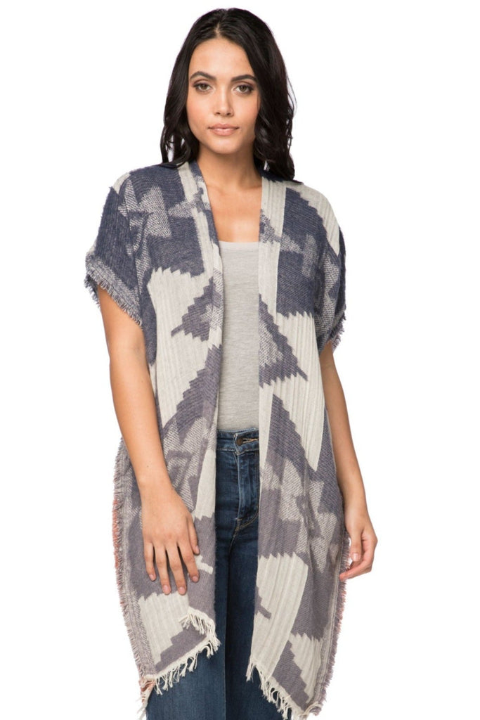 Earth Bound Print Kimono Wrap