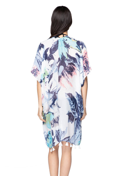 Pool to Party Kimono One Size / Multi / 100% Polyester Gossamer Wings Kimono Wrap