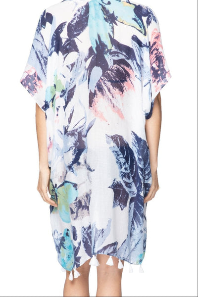 Pool to Party Kimono One Size / Multi / 100% Polyester Gossamer Wings Kimono Wrap