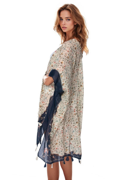 Pool to Party Kimono One Size / Multi / 100% Polyester Through the Valleys Kimono Wrap