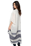 Pool to Party Kimono One Size / Navy / 50% Coton/50% Linen Sandy Bliss Kimono Wrap