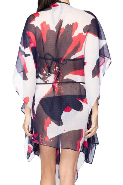 Pool to Party Kimono One Size / Night / 100% Polyester The Cabana Kimono in Spring Splendor Print