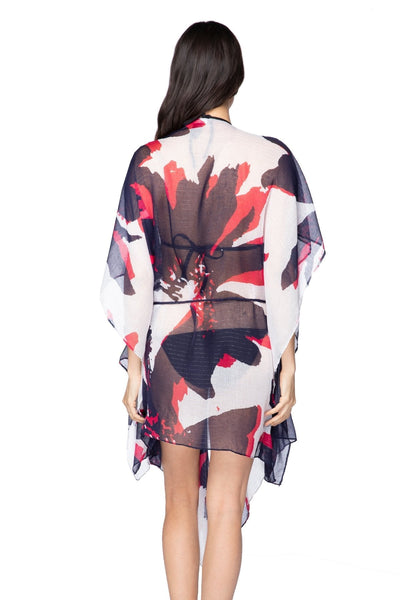 Pool to Party Kimono One Size / Night / 100% Polyester The Cabana Kimono in Spring Splendor Print