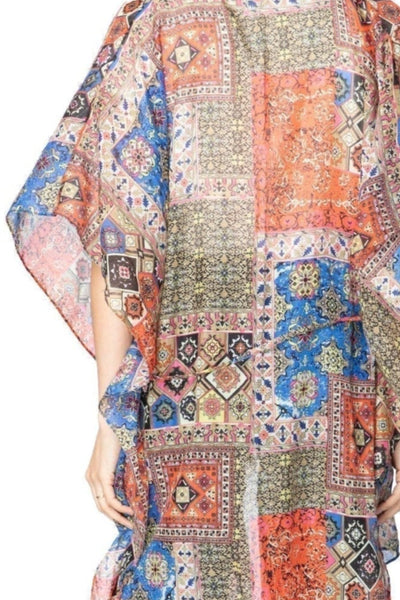 Pool to Party Kimono One Size / Sand / 100% Polyester The Cabana Kimono in Summer Bazaar