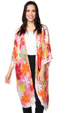 Pool to Party Kimono P2PBKJMV48-PS California' Dreaming Pink / One Size Bell Kimono Mid Length Luxury Feel Fabrics Prints | Warehouse Sale
