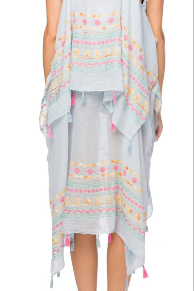 Pool to Party Maxi Coastal Getaway Dress / One Size / Sky Spring Flowers Coastal Getaway Dress