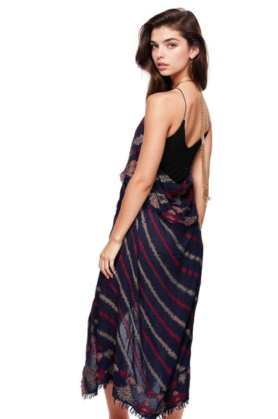 Pool to Party Maxi Coastal Summer Dress in Menagerie Stripe Jacquard