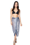 Pool to Party Sarong Searching for Love / One Size / Navy Braided Sarong in Searching for Love Print