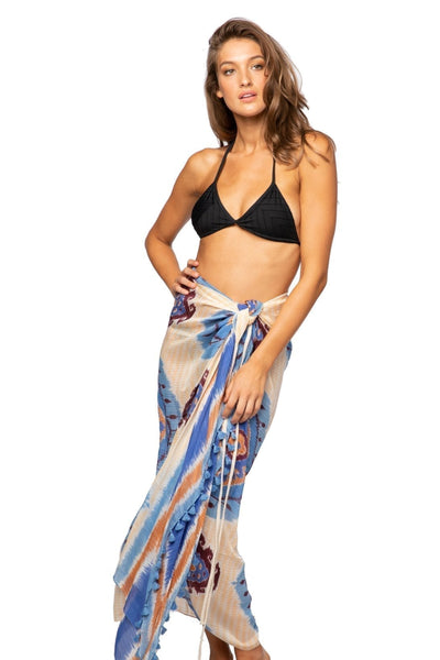 Pool to Party sarong Super Soul / One Size / Multi Braided Sarong in Super Soul Print