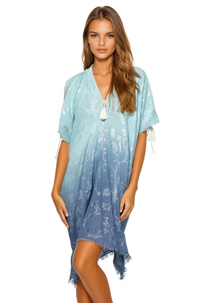 Pool to Party Sun Dress Open Shoulder Dress in Woven Shine Fabric