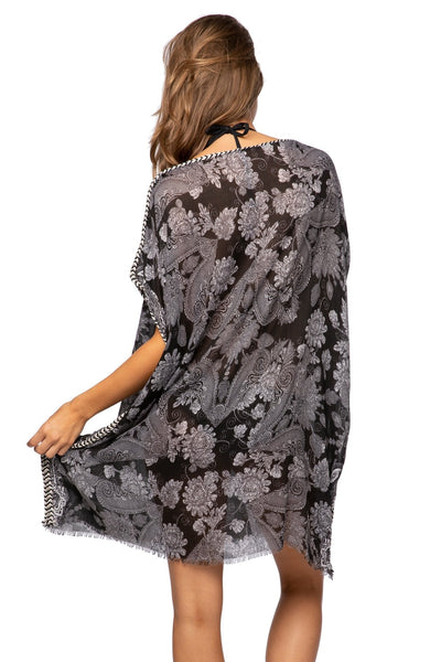 Pool to Party Sundress One Size / Black / 100%Polyester Bandana Baby Print Corinthian Sundress