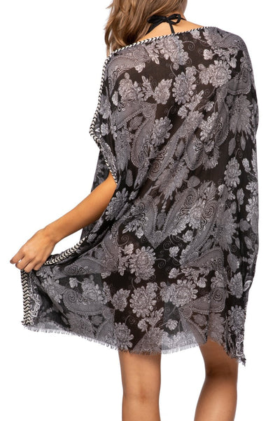 Pool to Party Sundress One Size / Black / 100%Polyester Bandana Baby Print Corinthian Sundress