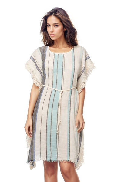 Pool to Party Sundress One Size / Sky Boho Beach Sun Dress in Venice Boardwalk