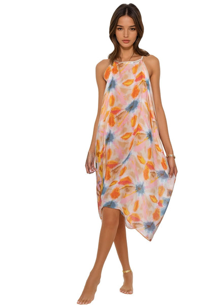 Rita Reversible Dress in Tropical Punch Print - Subtle Luxury