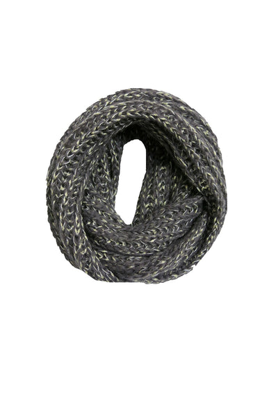 Shimmer Knit Infinity Scarf with Metallic Yarn - Subtle Luxury