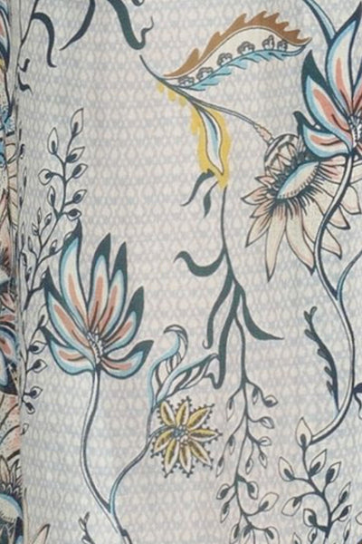 Shirred Waist Cotton Tie Dye Print Beach Pant - Subtle Luxury