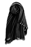 Spun Scarves Blanket Wrap Black / One Size Cool Runnings Fall Winter Wrap in Cool Runnings Pattern in Black