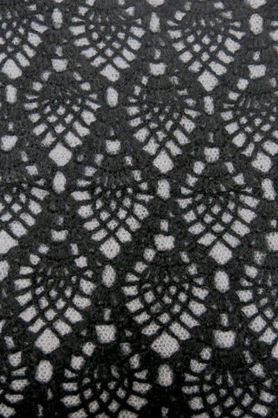 Spun Scarves Knit Scarf 2-Tone Lace Hand Knit Crochet Infinity Scarf