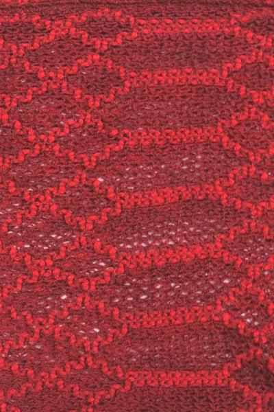 Spun Scarves Knit Scarf Hand Knit 2-Way Net Infinity Scarf in Red Hand Knit 2-Way Net Infinity Scarf in Red by Spun