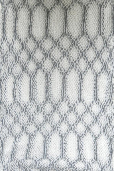 Spun Scarves Knit Scarf Hand Knit 2-Way Net Infinity Scarf in White Hand Knit 2-Way Net Infinity Scarf in White by Spun