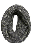 Spun Scarves Knit Scarf Slate Shimmer Knit Infinity Scarf with Metallic
