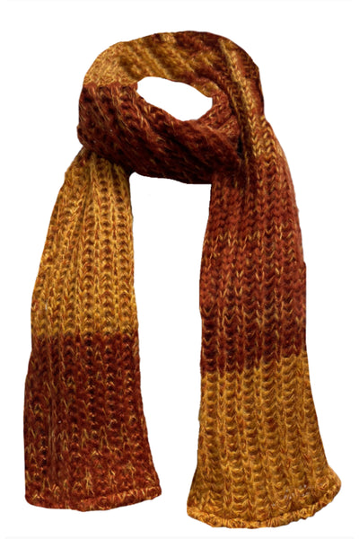 Spun Scarves Knit scarves Ombre Marled Chunky Knit Scarf / Flame Ombre Marled Chunky Knit Scarf