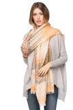 Spun Scarves Luxury Scarf Desert Scallops Scarf / Orange Desert Scallops Scarf in Orange