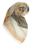 Spun Scarves Luxury Scarf Desert Scallops Scarf / Orange Desert Scallops Scarf in Orange