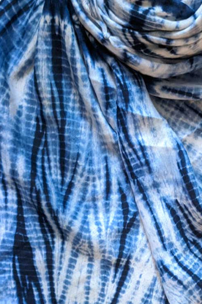 Spun Scarves Luxury Scarf Indigo Diamond Scarf in Indigo Indigo Diamond Scarf in Indigo