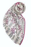 Spun Scarves Luxury Scarf Mulberry Diamond Mulberry Diamond Print | Luxury Wool Silk Blend Printed Scarf