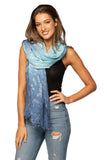 Spun Scarves Luxury Scarf Woven Shine Scarf in Blue Woven Shine Scarf in Blue